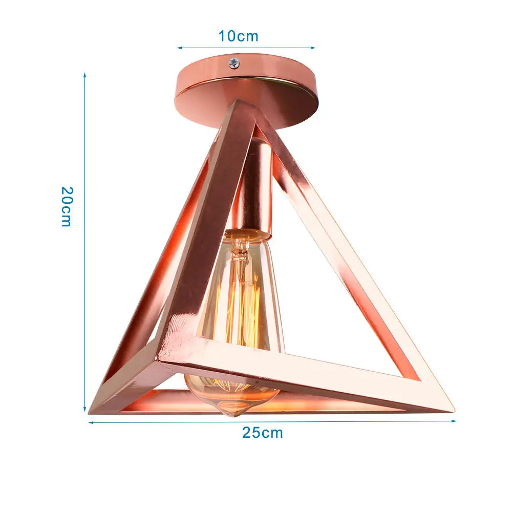 Rose Gold Iron Ceiling Light for Chic Home Decor, Modern Nordic Design