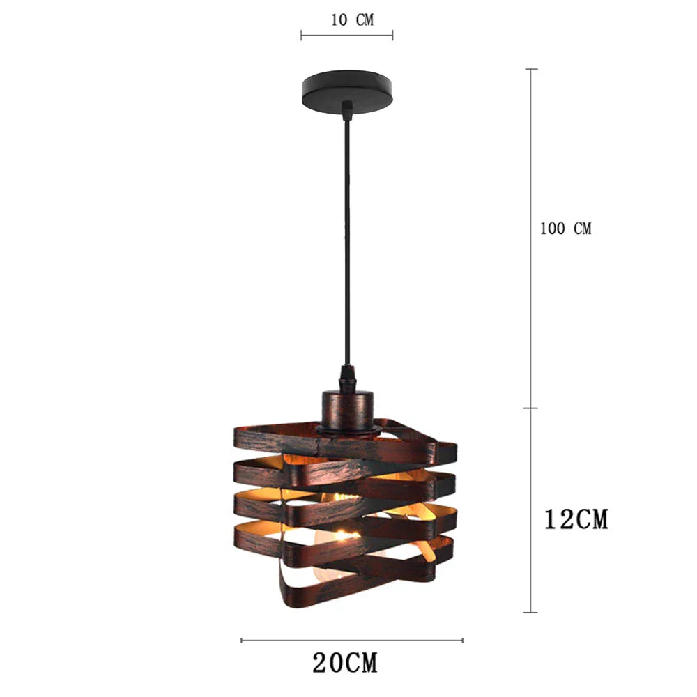 Vintage Loft Pendant Light Nordic Retro Industrial Hanging Lamp for Home Kitchen Decor