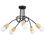 Modern Iron Ceiling Chandelier: 3/5 Sockets Lights for Living Room & Bedroom