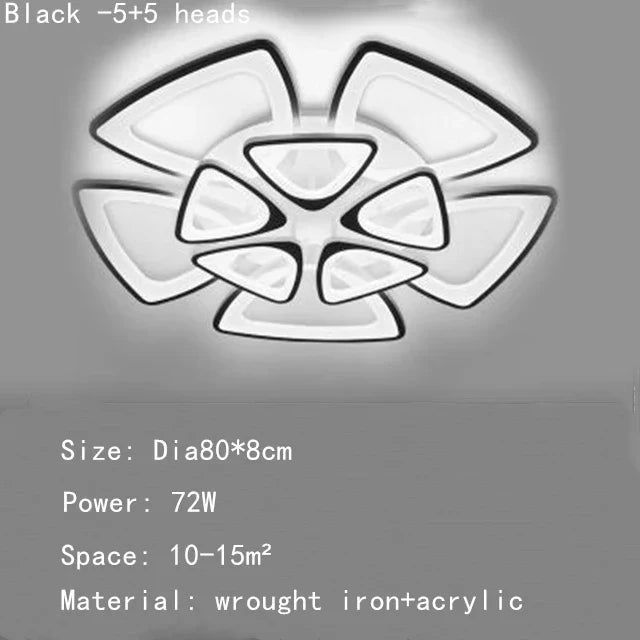 Geometric Petal Acrylic Ceiling Lamp: Romantic Decor for Living Room, Bedroom, Corridor