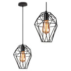 Birdcage Diamond Ceiling Pendant Light Chandelier for Home Living Room Decor