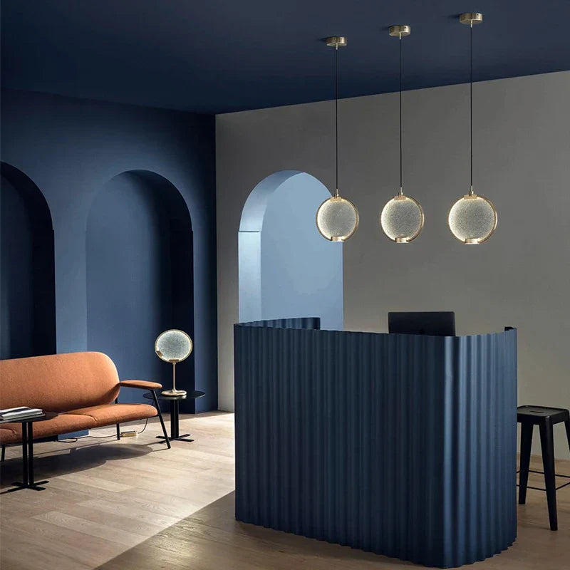 Masiero Horo Pendant Light LED Green Pink Glass Simple Lights Loft Bar