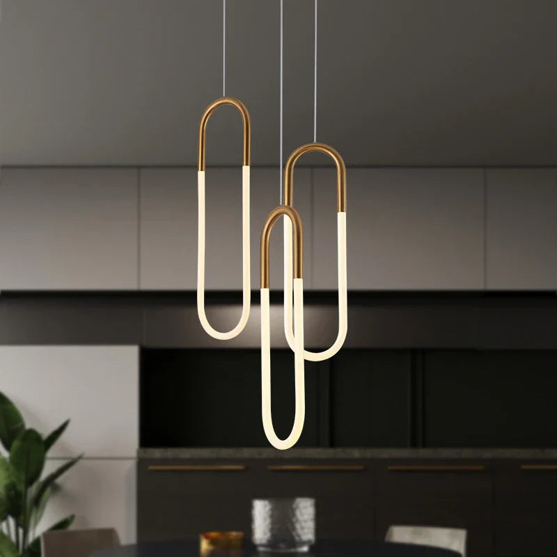 Gold Pendant Lights Energy Saving for Living Room Hanglamp
