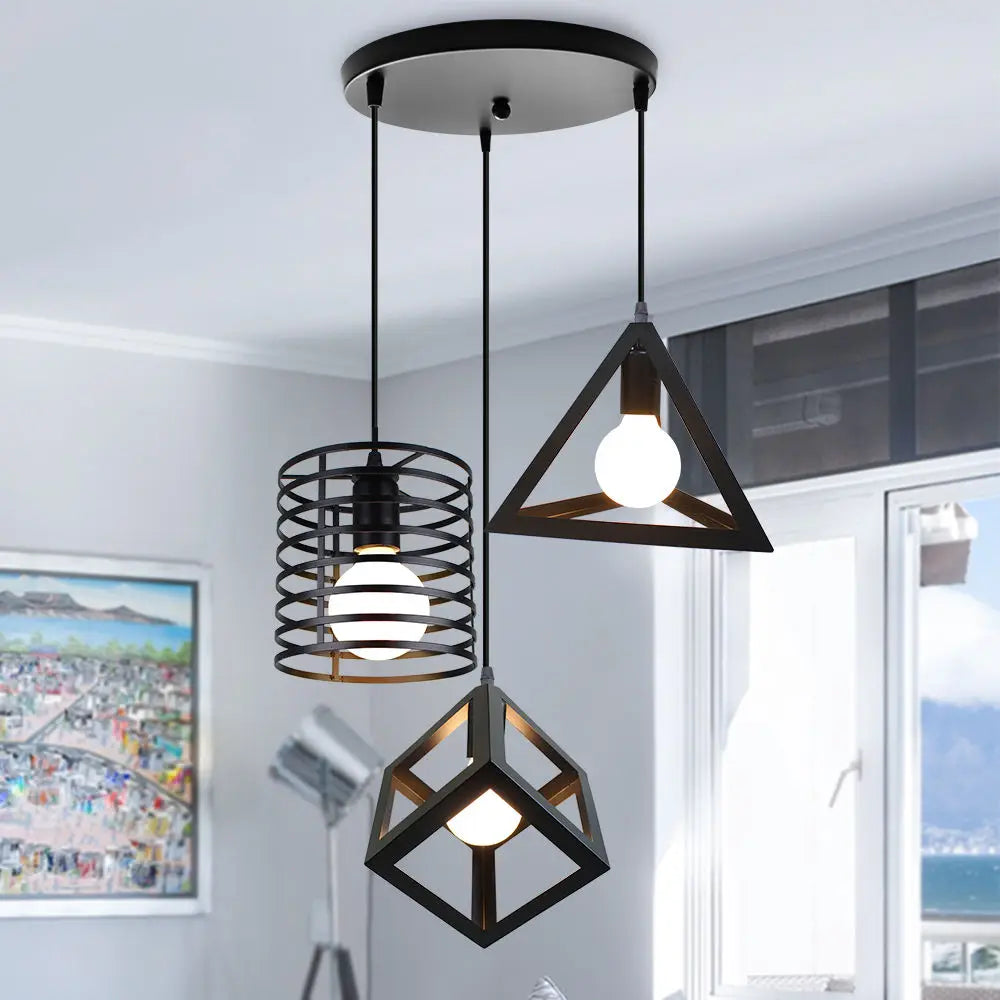 Vintage Industrial Pendant Light LED Ceiling Chandelier for Home Kitchen