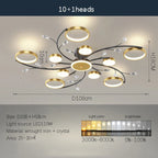 LED Chandelier: Modern Whole House Indoor Lighting for Bedroom, Living Hall, and Dining Room