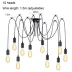 Vintage Industrial Spider Chandelier Ceiling Pendant Light - DIY Art Suspension Decor