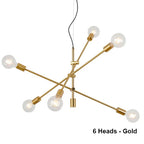 Nordic Pendant Light Pole Art Decor Hanging Lamp E27 LED Living Room Fixture