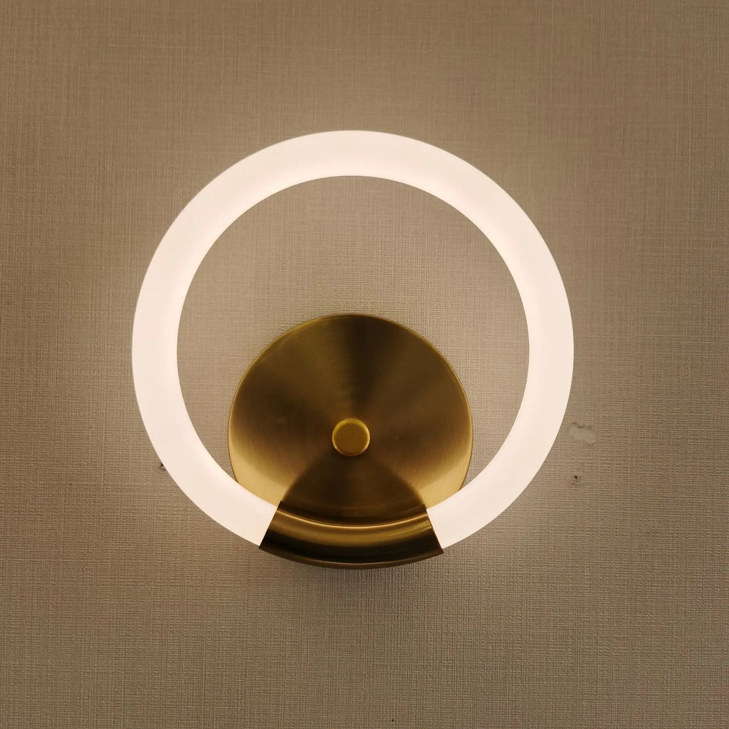 Acrylic Ring LED Wall Lamp for Modern Indoor Decor, Living Room Bedroom Lighting