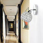 Crystal Wall Sconce: Modern Bedside Wall Lamp for Home Decor