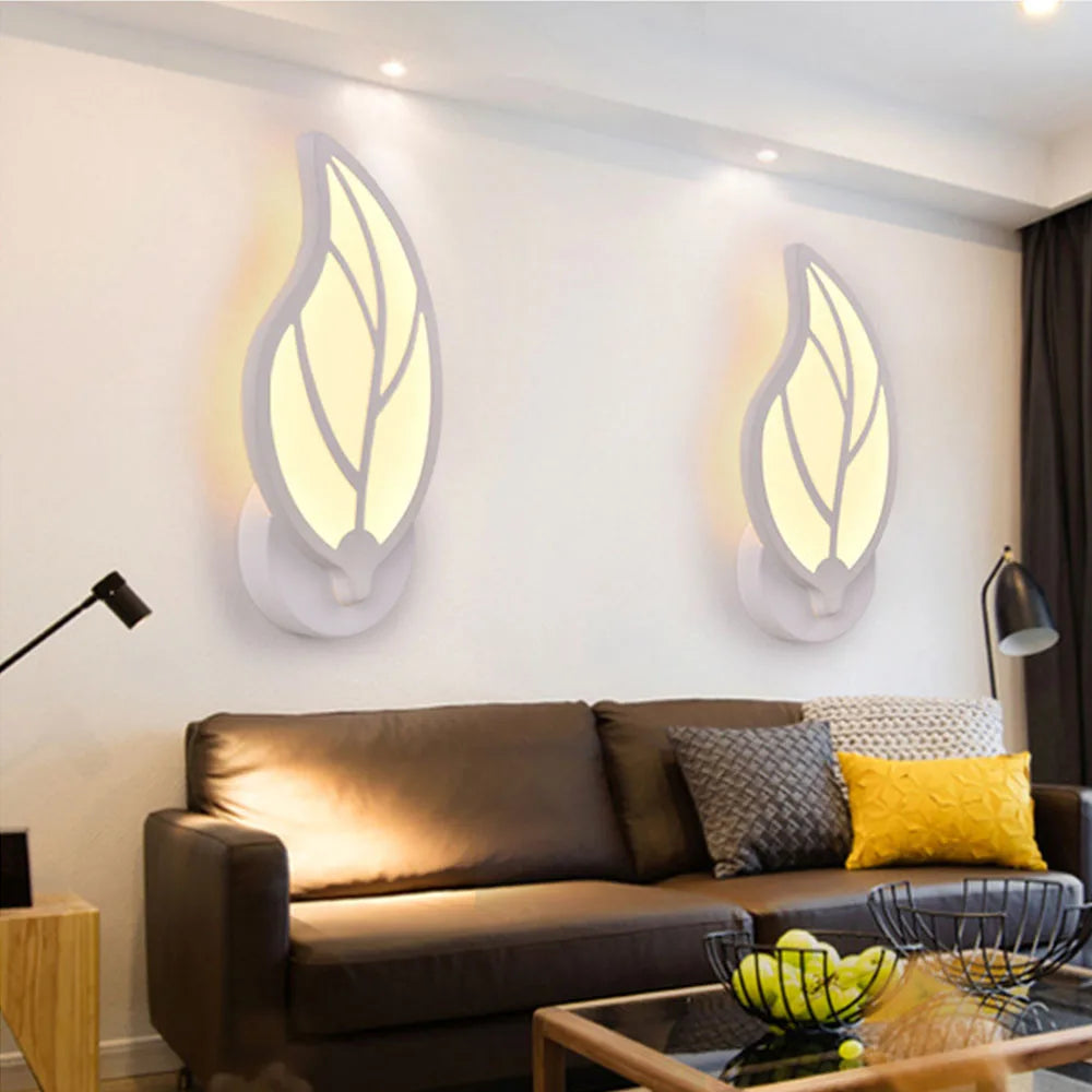 Leaf Shape LED Wall Sconce for Living Room Bedroom Decor