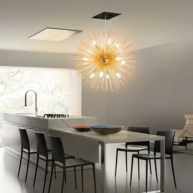 Dandelion Sea Urchin Chandelier LED Indoor Lighting.