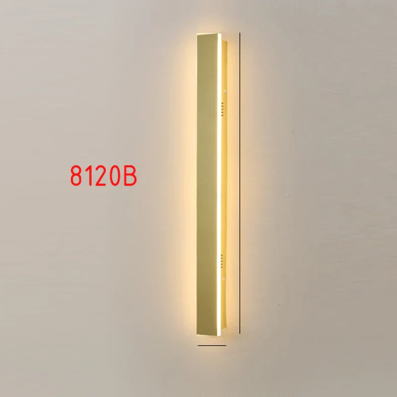LED Wall Lamp: Waterproof, Dimmable, Aluminum, Outdoor Sconce Light - Gold