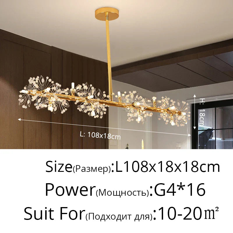 Dandelion Flower Chandelier: Modern LED Living Room Bedroom Indoor Decor Bouquet Lamps