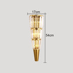 Crystal Torch Wall Lamp: Modern Light Luxury for Living Room, Bedroom, Study, Restaurant.