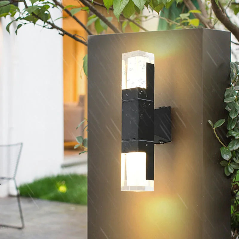 Outdoor LED Wall Lamp Gold Black Sconce IP65 Waterproof Garden Lighting