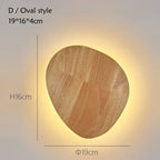 LED Wooden Wall Lamp: Modern Nordic Style Bedroom Wall Light, AC110-240V
