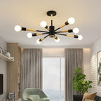 LED Wooden Ceiling Lights w/ E27 Bulb for Modern Livingroom & Bedroom