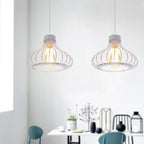 Iron Cage Pendant Lights for Modern Vintage Loft, Retro Home Decor Kitchen Bar LED