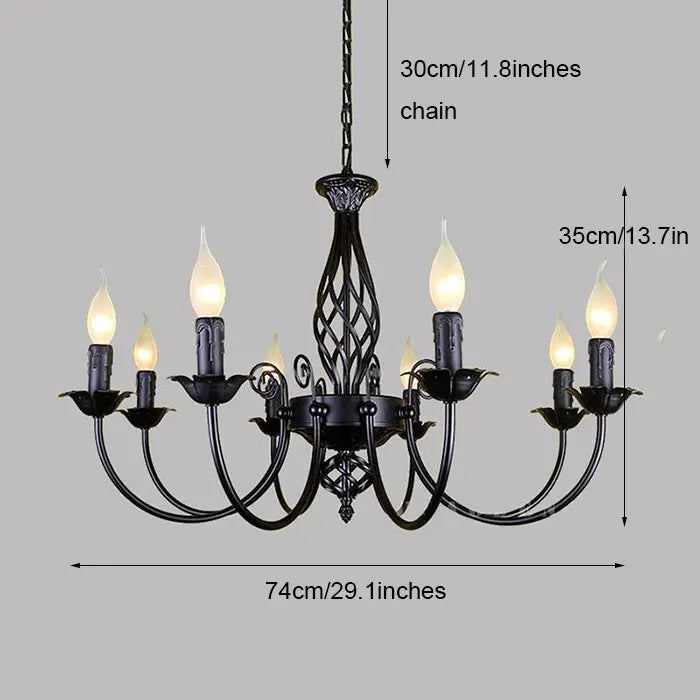 Modern Chandeliers: Elegant Wrought Iron Lighting for Home, Hotel, and Dining Spaces