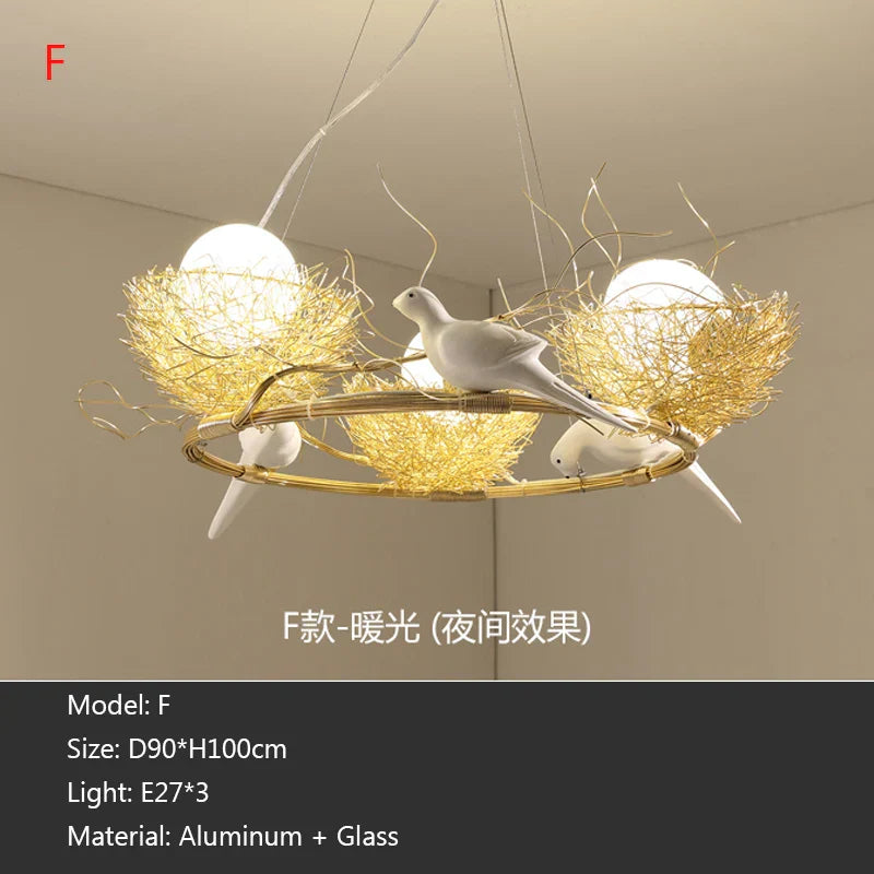 Bird's Nest LED Pendant Light for Dining Room, Cafe, Bar, Restaurant Decor