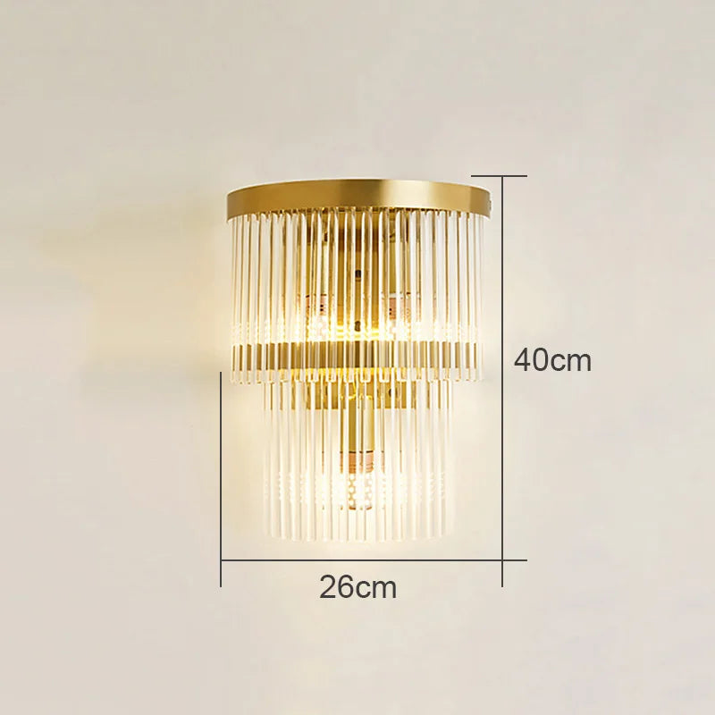 Crystal Wall Lamp: Elegant Lighting for Living Room, Bedroom, and Staircase