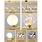 Modern Gold/Black G9 LED Chandelier for Kitchen Restaurant Bedroom Decor