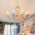 Rainbow Crystal Chandelier for Bedroom & Children's Room
