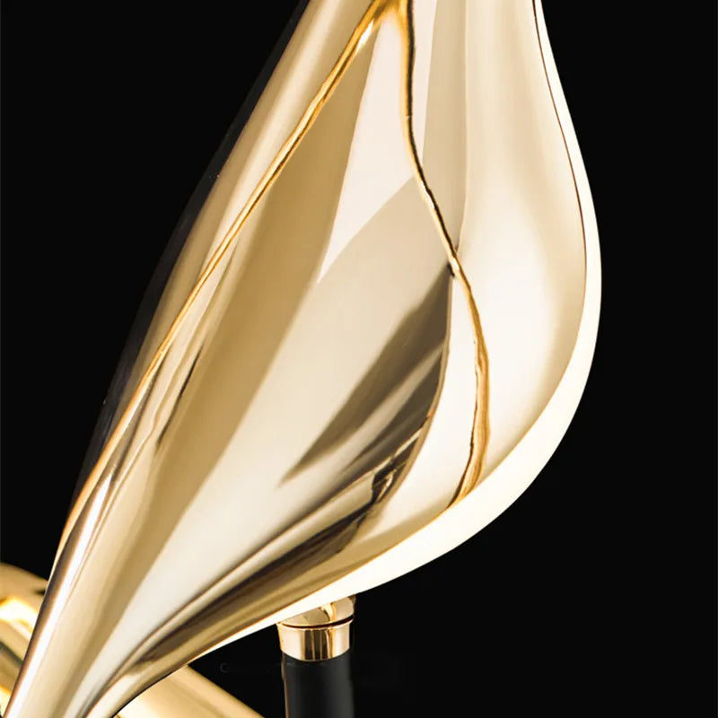 Luxury Bird Floor Lamp: Postmodern LED Golden Garden Study Living Room Lighting