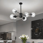 Glass LED Chandeliers: Modern Dining Room Bedroom Living Room Pendant Lights