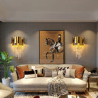 Crystal Wall Lamp: Modern Luxury LED Lighting for Living Room, Bedroom, and Staircase