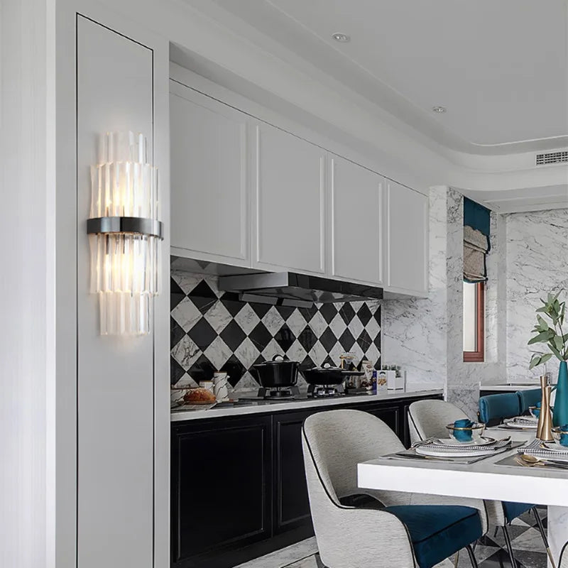 Crystal Wall Lamp: Elegant Lighting for Living Room, Bedroom, and Staircase