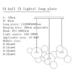 Bubble Glass LED Chandelier for Kids Room Kitchen Office Restaurant