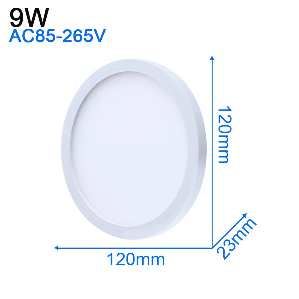 LED Ceiling Light: Modern Ultra-thin Panel, 6-48W, Surface Mounted for Living Room