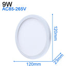 LED Ceiling Light: Modern Ultra-thin Panel, 6-48W, Surface Mounted for Living Room