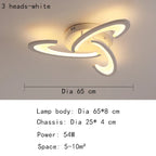 Petal Ceiling Lamp - Modern Black White Minimalist Lighting