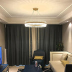 Crystal Chandelier LED Ring Lamp for Dining Room Center Living Restaurant Decor