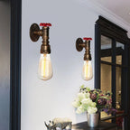 Retro Industrial Water Pipe Wall Light LED Sconce Fixture for Home Restaurant Bar