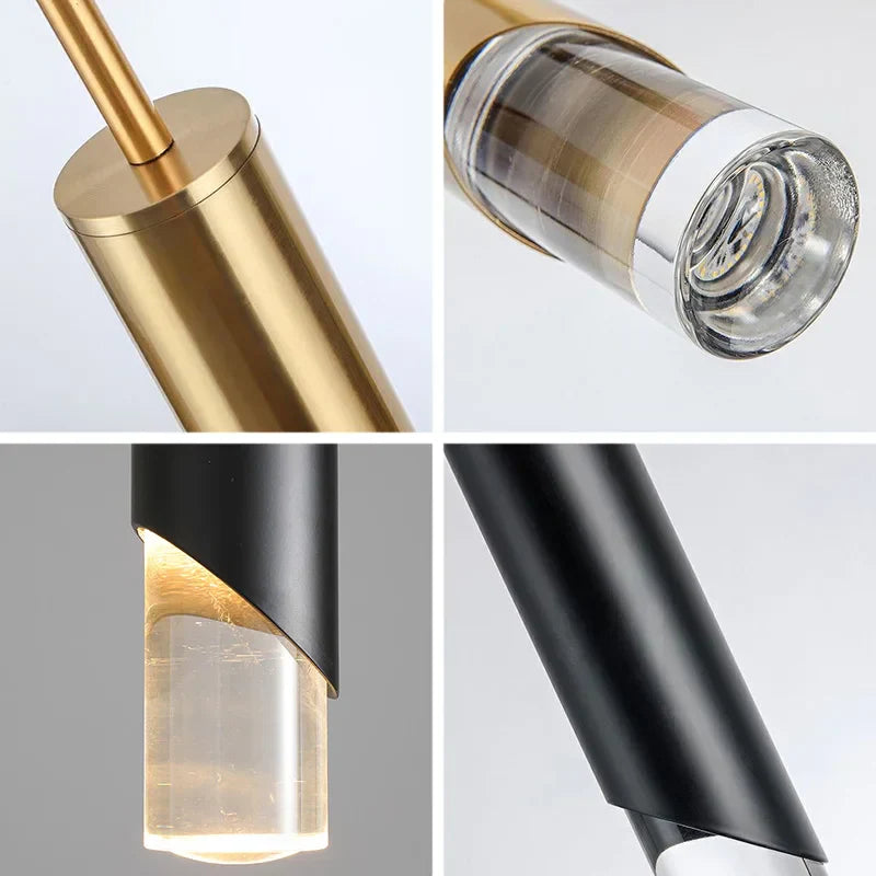 LED Pendant Lamps Acrylic Chandelier for Kitchen Island, Living Room, Office