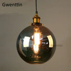 Industrial Glass Pendant Light for Modern Home Decor