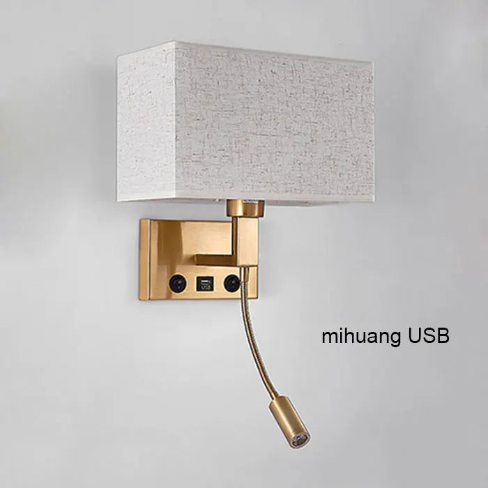 Swing Arm Bedside Wall Lamp Bronze Finish - Vintage LED Reading Light