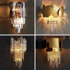 Crystal Wall Lamp: Modern Luxury LED Lighting for Living Room, Bedroom, and Staircase