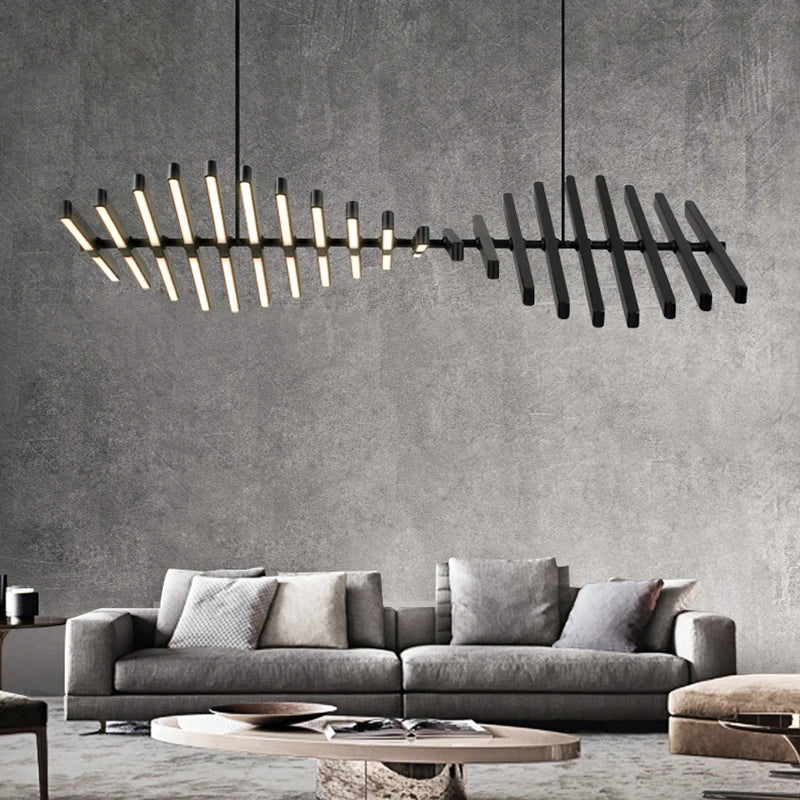 Modern LED Chandelier with Dimmable Control - Stylish Lighting for Home and Hotel