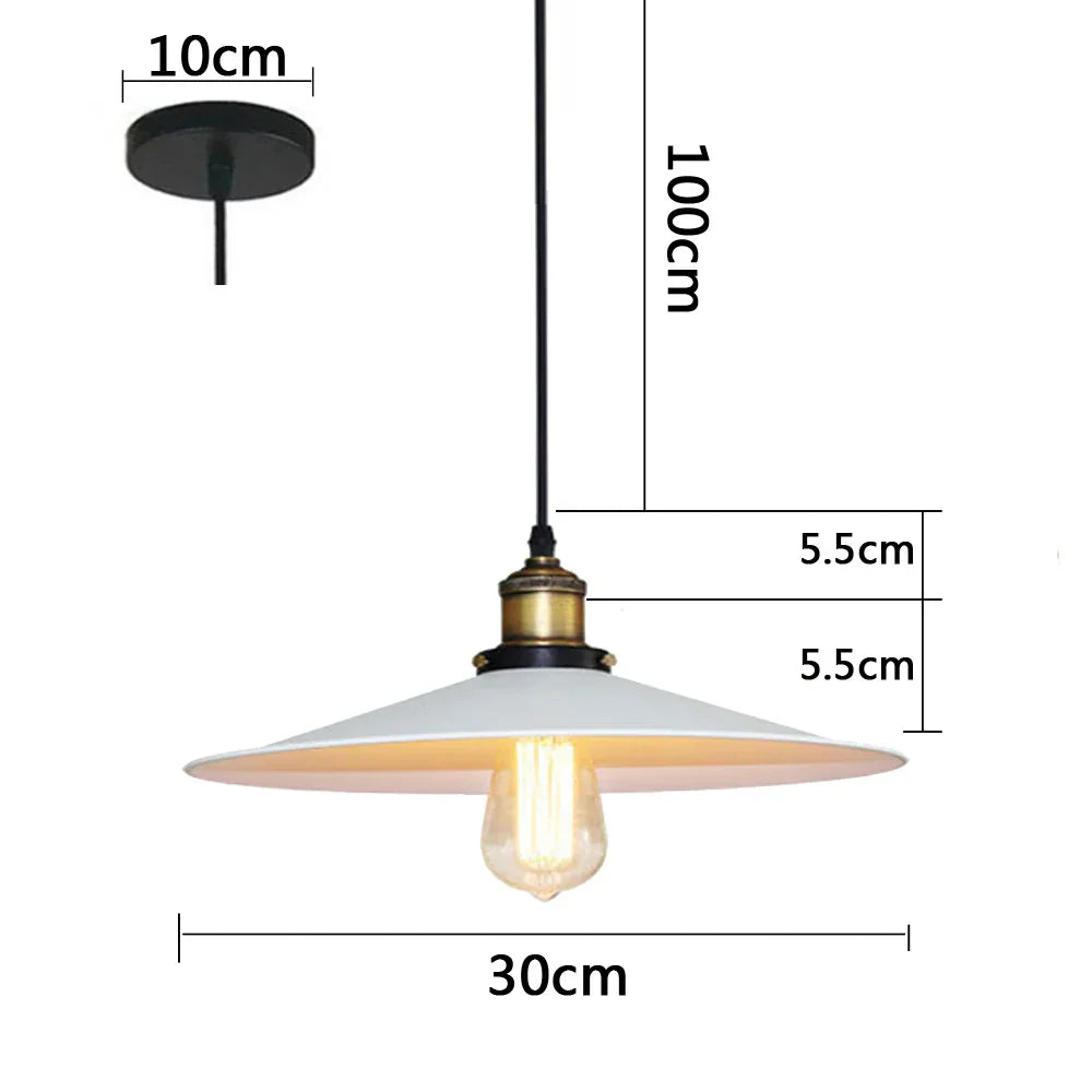 Industrial Pendant Light - Vintage Retro Chandelier LED Ceiling Lamp