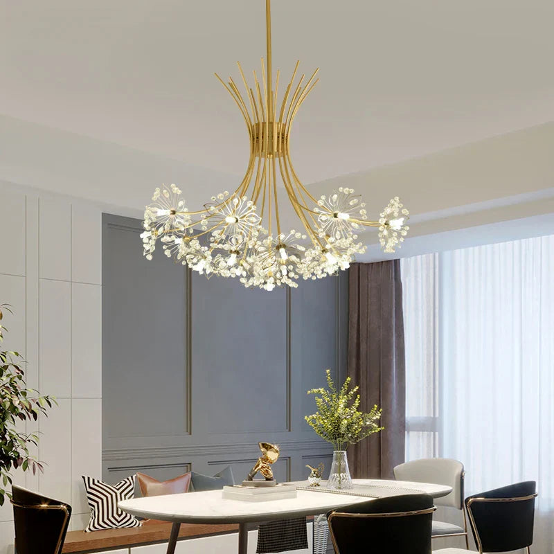 Modern Crystal Chandelier for Dining Room - Samsarah Lighting