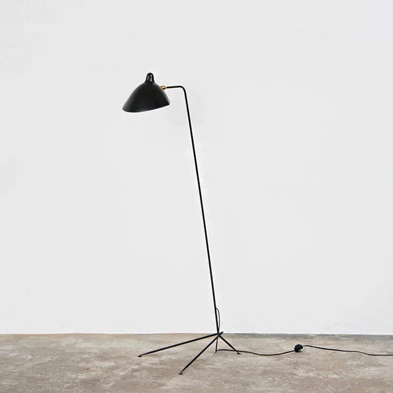 Nordic Style Vintage Floor Lamp for Living Room Study Bedroom E27 Black Iron