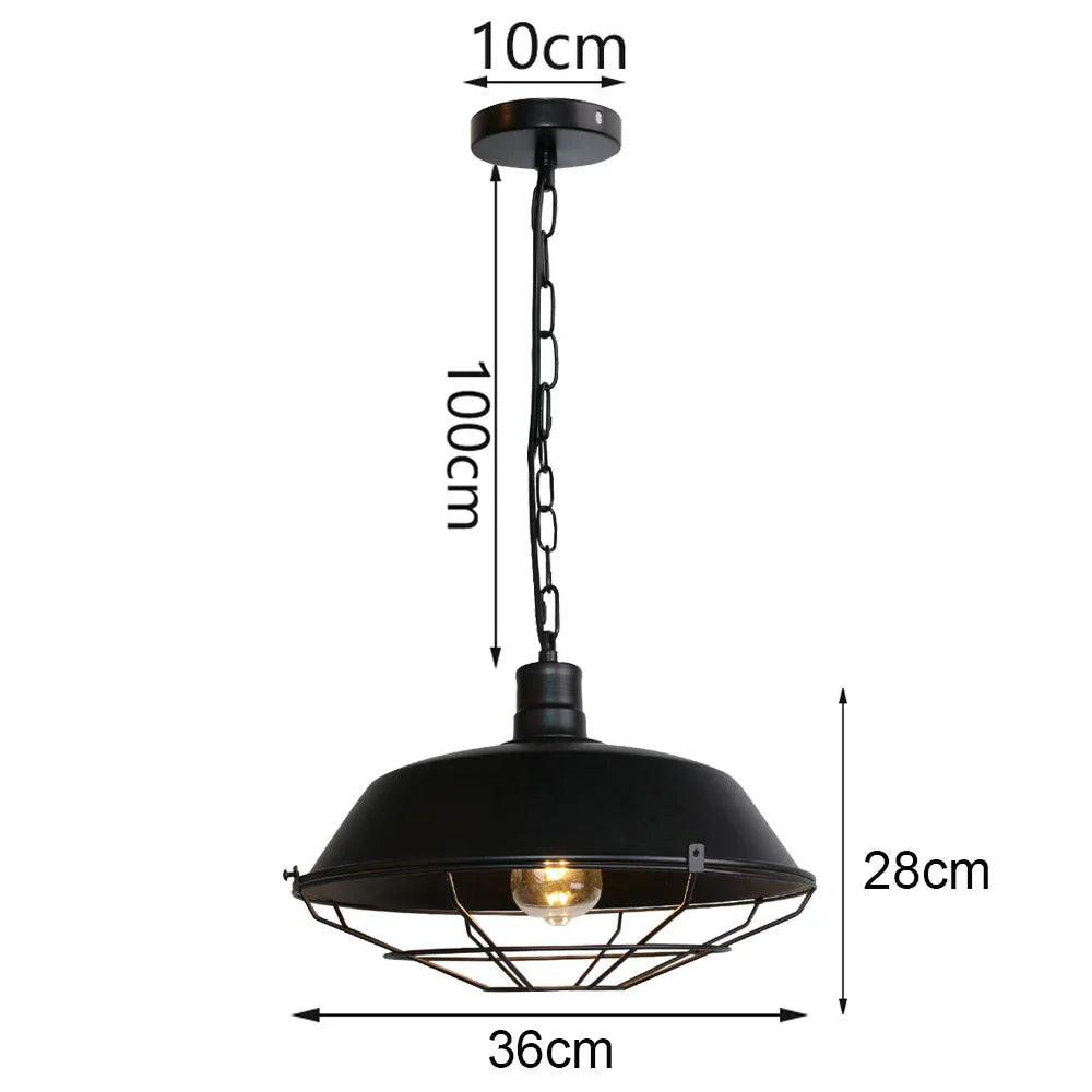 Loft Pendant Light Iron Chanderlier LED E27 Bar Living Room Decor