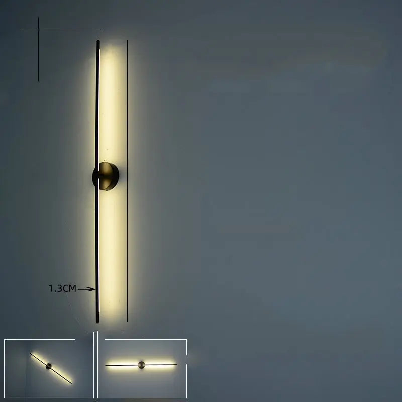 Gold Geometric Wall Lamps for Living Room Bedroom, Designer Mirror Headlight Wall Lights