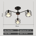 Modern Rod Iron Sputnik Chandelier Vintage Ceiling Lamp for Home Lighting