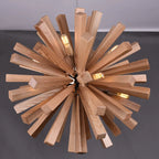 Dandelion Wooden Pendant Lights - Solid Wood Hanging Lamps for Dining Room & Restaurant