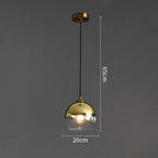 Glass Ball Pendant Light - Modern Nordic LED Hanging Fixture for Dining and Kitchen
